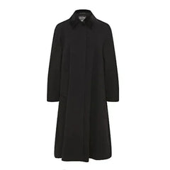 Wool Blend Oversized Velvet Trim Swing Coat (8026) - Femstylo