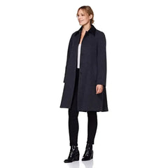 Wool Blend Oversized Velvet Trim Swing Coat (8026) - Femstylo