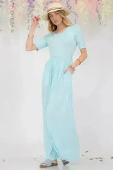 Maxi Dress with Pockets | Rayon-Spandex Blend | Sizes S-3XL - Femstylo