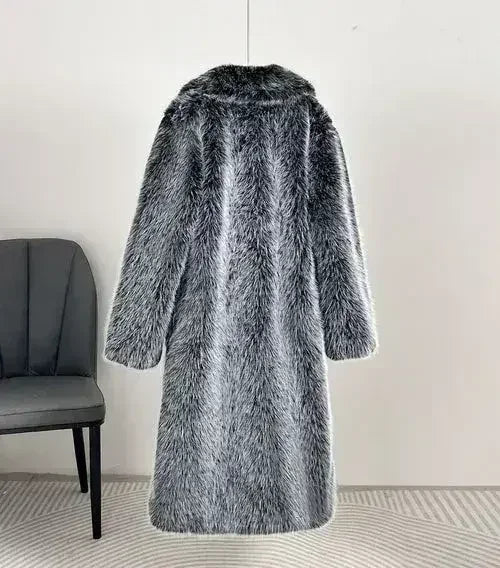 Royal Faux Fur Maxi Coat – 25 Edition - Femstylo