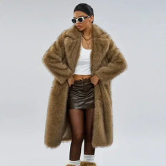 Royal Faux Fur Maxi Coat – 25 Edition - Femstylo