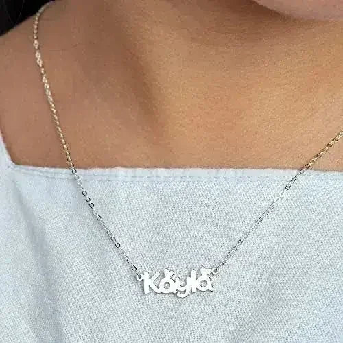 Little Girl Necklace, Baby Name Necklace, Toddler Gift, Baby Shower - Femstylo