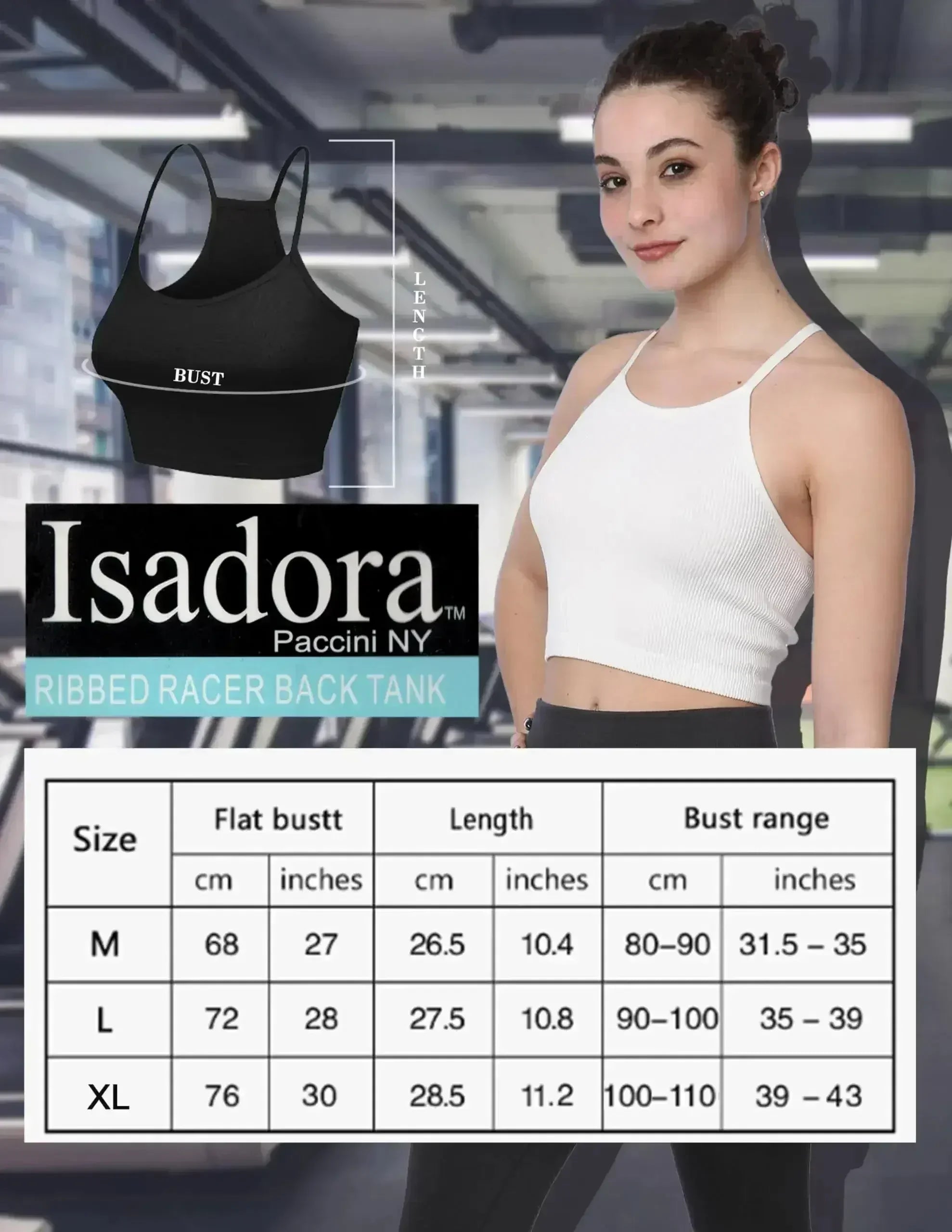 Isadora Paccini Ribbed Crop Top - Sleeveless Scoop Neck - Femstylo