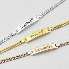 Baby Name Bracelet, Toddler Bracelet, Baby Shower Gift, Children's ID - Femstylo