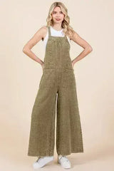 Mittoshop Textured Wide Leg Overalls - Femstylo