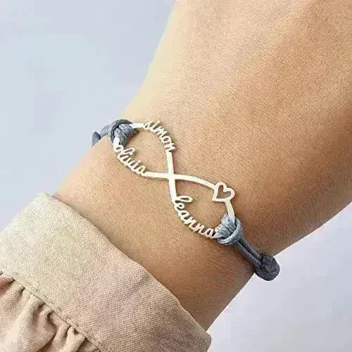 Custom Name Infinity Bracelet | Sterling Silver Mom Jewelry - Femstylo