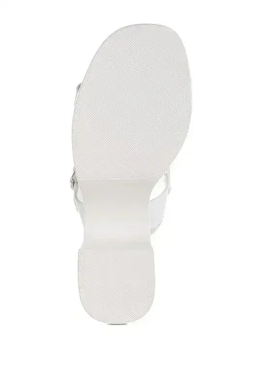 Avalon Chunky Pin Buckle Platform Heels - Femstylo