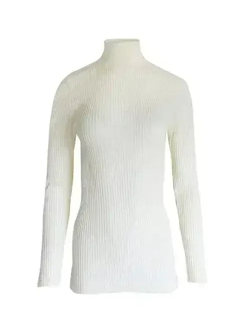 EGI Exclusive Collections Merino Wool Blend Mock Neck Top with Long - Femstylo