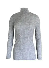 EGI Exclusive Collections Merino Wool Blend Mock Neck Top with Long - Femstylo