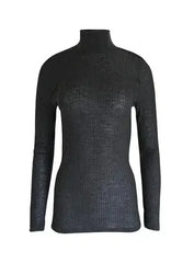 EGI Exclusive Collections Merino Wool Blend Mock Neck Top with Long - Femstylo