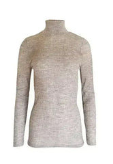 EGI Exclusive Collections Merino Wool Blend Mock Neck Top with Long - Femstylo