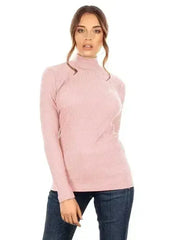 EGI Exclusive Collections Merino Wool Blend Mock Neck Top with Long - Femstylo