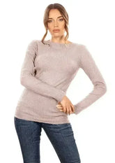 EGI Exclusive Collections Merino Wool Blend Boat Neck Top with Long - Femstylo