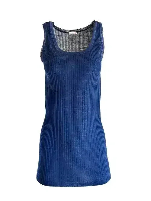 EGI Exclusive Collections Merino Wool Blend Tank Top with Tulle Trim. - Femstylo