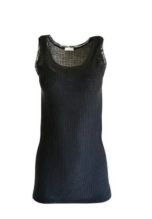 EGI Exclusive Collections Merino Wool Blend Tank Top with Tulle Trim. - Femstylo