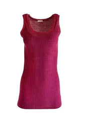 EGI Exclusive Collections Merino Wool Blend Tank Top with Tulle Trim. - Femstylo