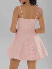 Satin Mini Cami Dress with Bow - Femstylo