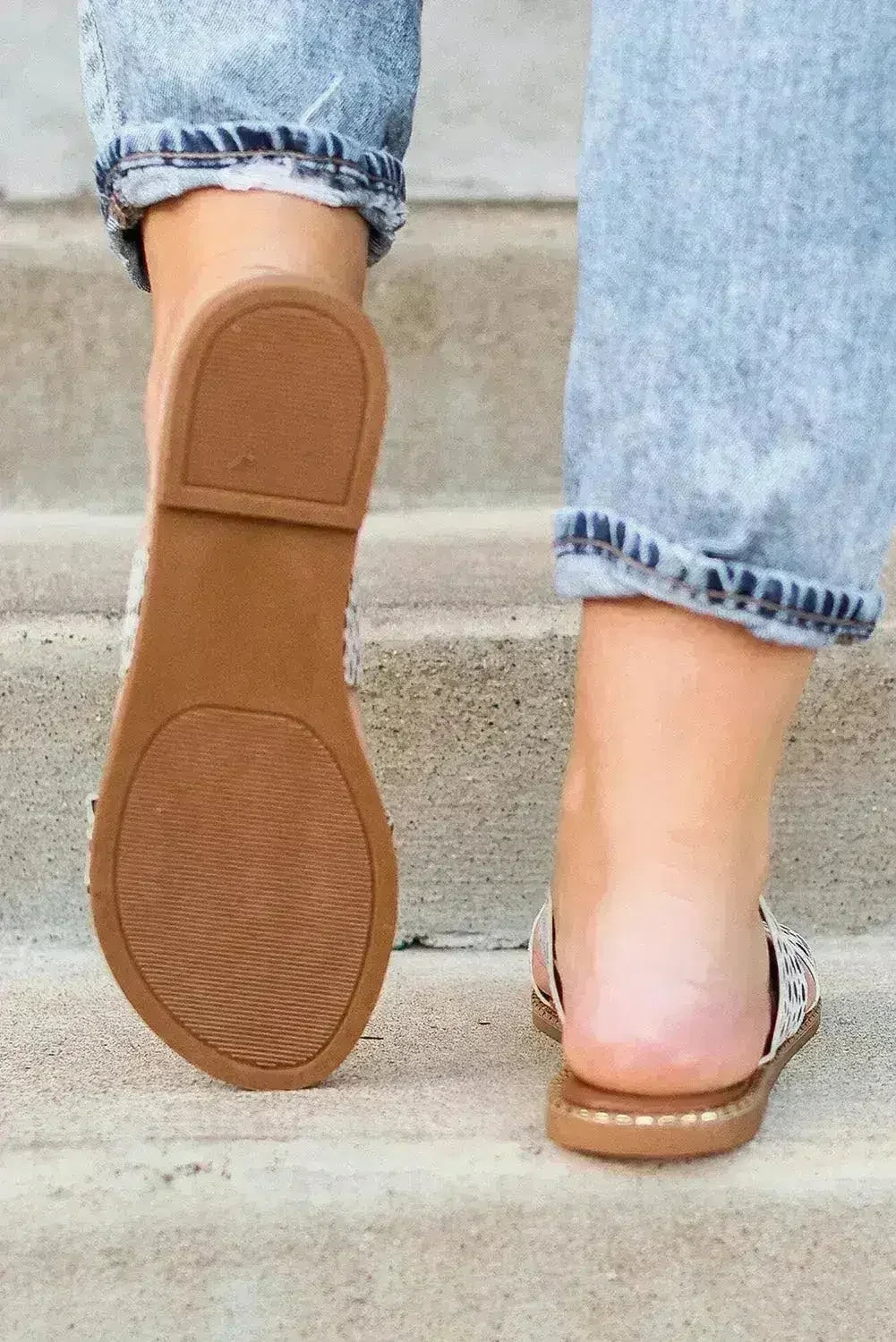 Leopard Dalmatian Print Suedette Slide Sandals - Femstylo