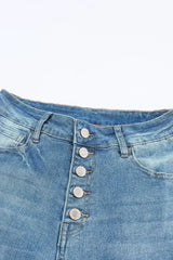 Blue Light Wash High Waisted Bell Bottom Jeans - Femstylo