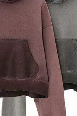 Basic Bae Kangaroo Pocket Long Sleeve Cropped Hoodie - Femstylo