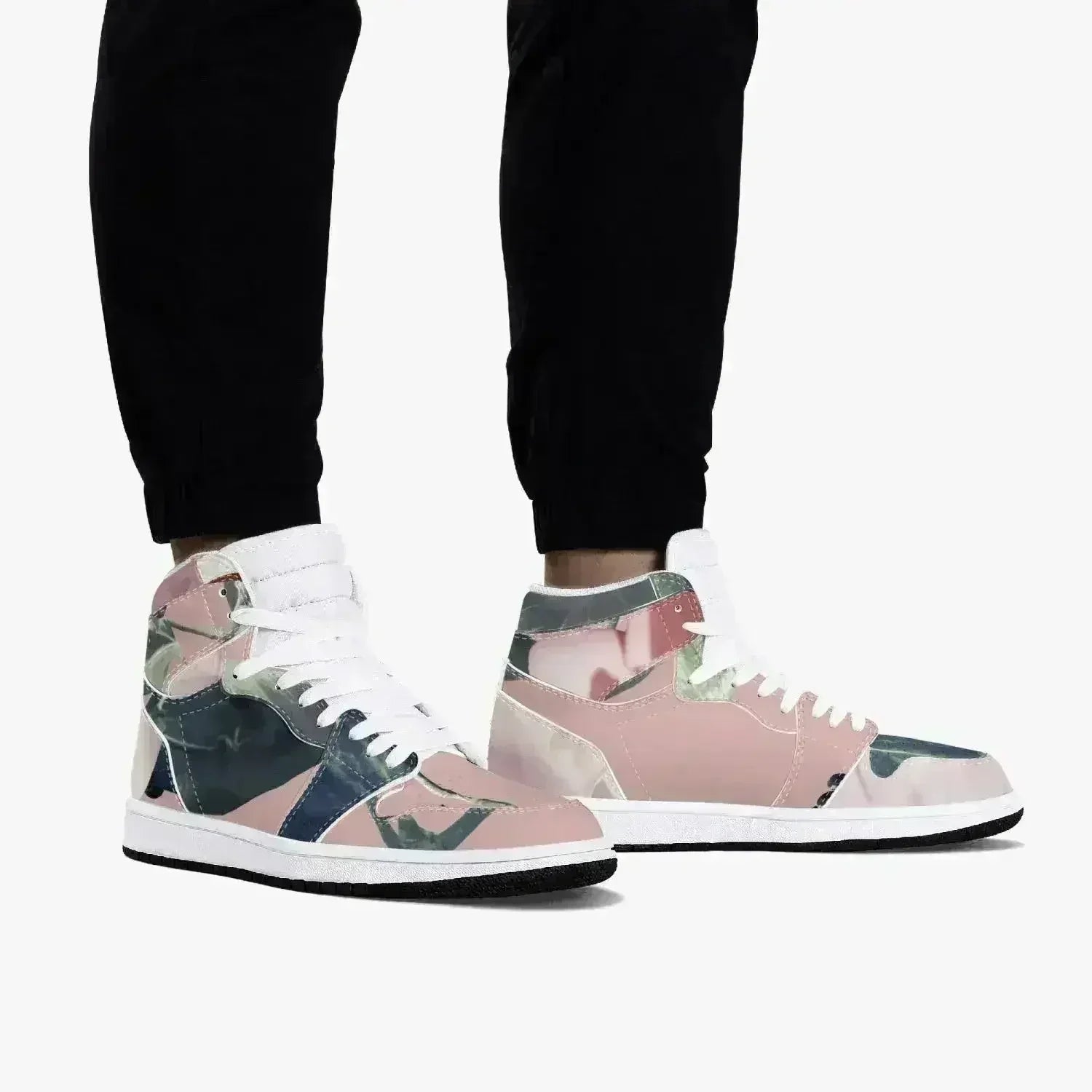 Jacki Easlick Floral Garden High-Top Leather Sneakers - Femstylo