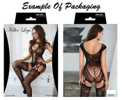 Open Net Thong Cut Teddy Fishnet Bodysuit - Femstylo