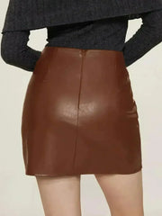 Ruched Mini Skirt with Zipper - Femstylo