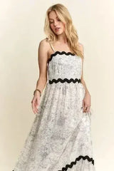 ADORA Floral Adjustable Strap Maxi Cami Dress - Femstylo