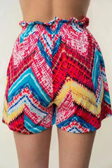 White Birch High Waisted Printed Shorts - Femstylo