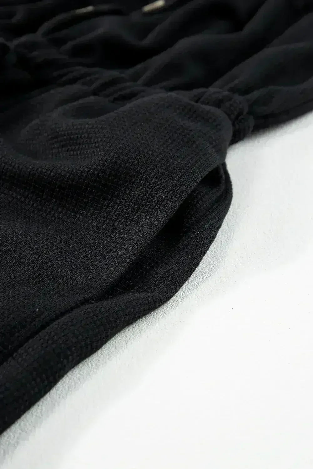 Moss Green Knotted Straps Button Textured Drawstring Jumpsuit - Femstylo