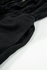 Moss Green Knotted Straps Button Textured Drawstring Jumpsuit - Femstylo