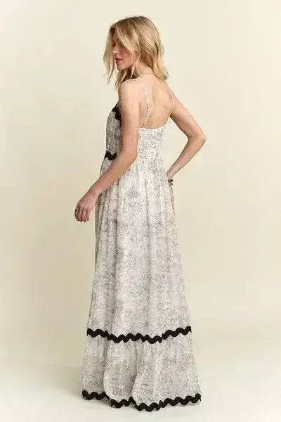 ADORA Floral Adjustable Strap Maxi Cami Dress - Femstylo