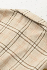 Plaid Color Block Patchwork Shirt Jacket with Pocket - Femstylo