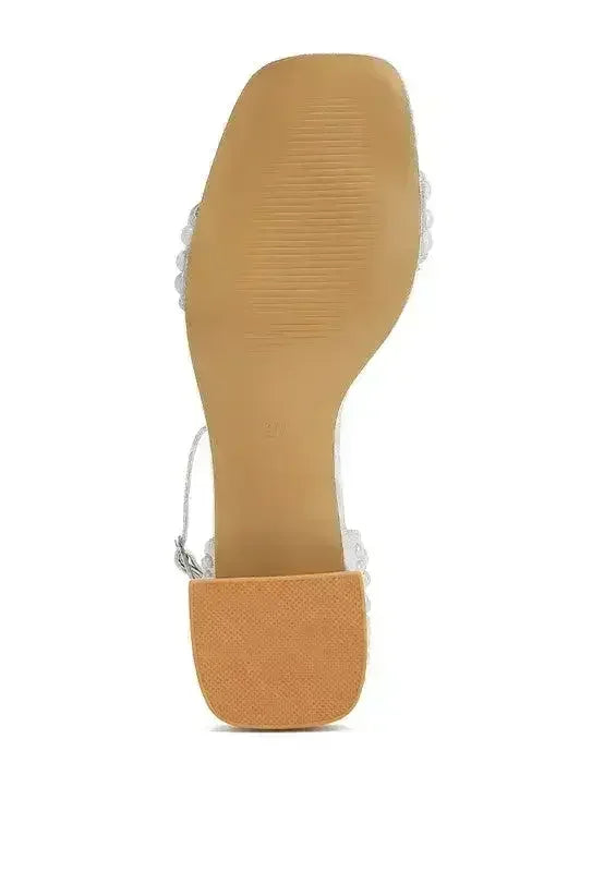 Nocturnal Rhinestone Embellished Shimmer Sandals - Femstylo