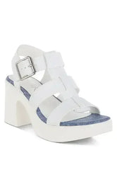 Avalon Chunky Pin Buckle Platform Heels - Femstylo