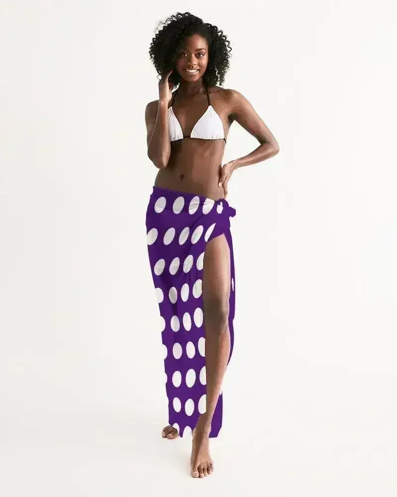 Sheer Purple Dotted Style Swim Cover Up - Femstylo