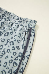 Khaki Leopard Print High Rise Knot Side Pants