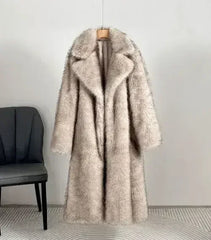 Royal Faux Fur Maxi Coat – 25 Edition - Femstylo