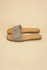 JUSTICE-S Rhinestone Slides - Femstylo