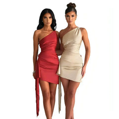 Crossbody Sleeveless Slim Fit Dress - Femstylo