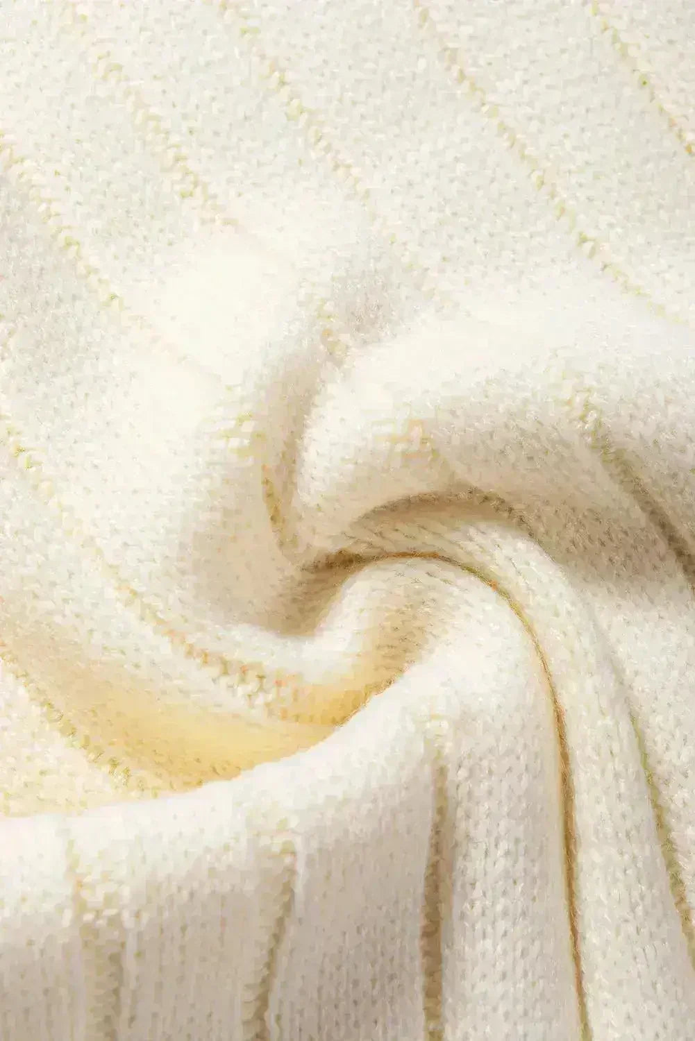 Cable Knit Sweater Vest – High Neck & Textured Oatmeal - Femstylo