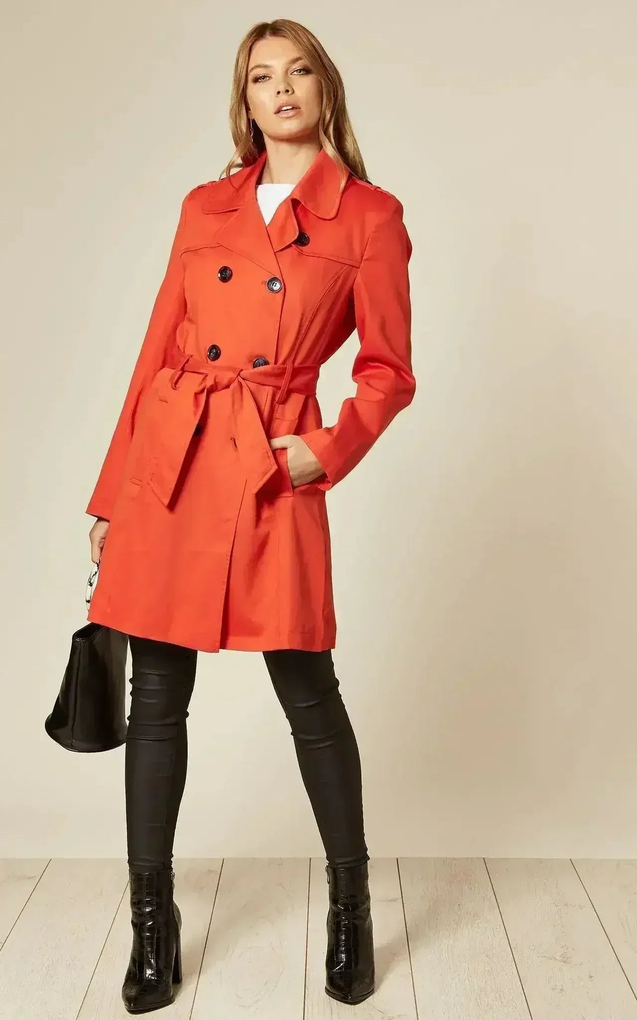 Spring/Summer Military Double Breasted Trench Coat (9049-SP) - Femstylo