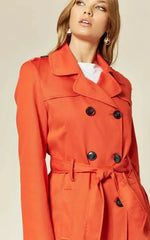 Spring/Summer Military Double Breasted Trench Coat (9049-SP) - Femstylo