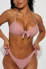 Underwire Padded Bikini Set - Silver Jewelry Straps | Femstylo - Femstylo