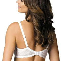 Semi Sheer Lace Padded Bra Gorteks Scarlet Black - Femstylo