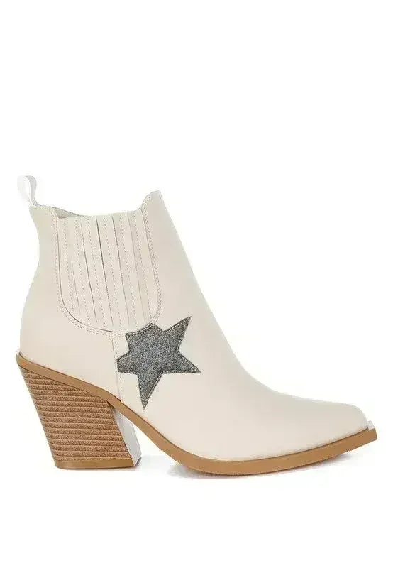 Melt Down Glitter Star Detail Chelsea Boots - Femstylo