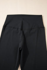 Dark Grey V Shape High Waist Flared Leggings