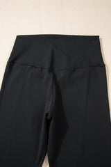 Dark Grey V Shape High Waist Flared Leggings