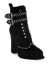 Punk Harness Boots - Studded High Heel Boots | Femstylo - Femstylo