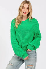 SAGE + FIG Round Neck Drop Shoulder Sweater - Femstylo